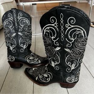 Wildflowers Bluebonnet Western Cowgirl Boots Size 7.5 Coachella Floral Country